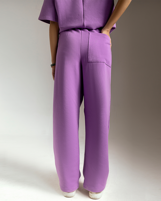 Heavy Interlock Cotton Sweatpants (Lilac)