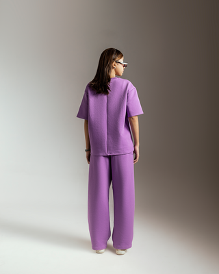 Heavy Interlock Cotton Sweatpants (Lilac)