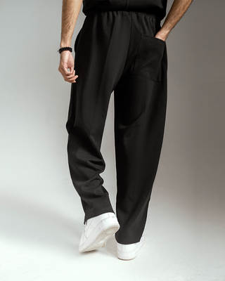 Heavy Interlock Cotton Sweatpants (Black)