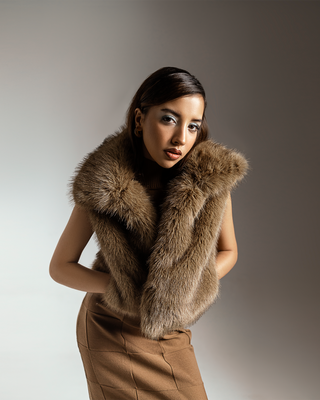Golden Fox Faux Fur Gilet