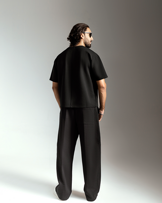 Heavy Interlock Cotton T-Shirt (Black)