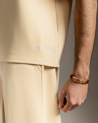 Heavy Interlock Cotton T-Shirt (Stone)