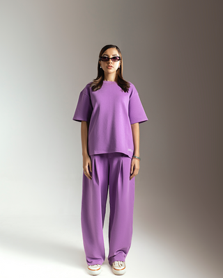Heavy Interlock Cotton T-Shirt (Lilac)