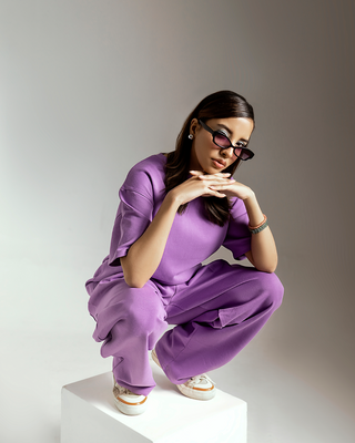 Heavy Interlock Cotton T-Shirt (Lilac)
