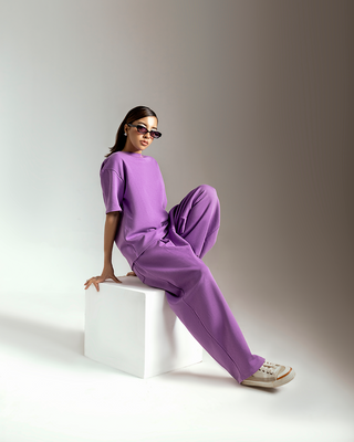 Heavy Interlock Cotton T-Shirt (Lilac)