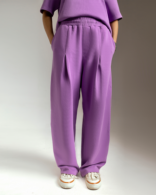 Heavy Interlock Cotton Sweatpants (Lilac)