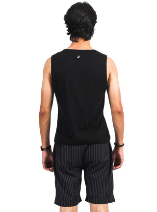 AZ Signature Black Ribbed Tank Top