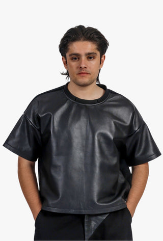 Sculptor's Leather and Wool T-Shirt